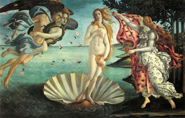 "La nascita di Venere" (1485) Sandro Botticelli